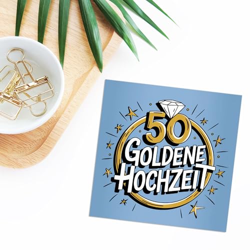 50 Goldenen Hochzeit - 6 Aufkleber für Wein & Sekt