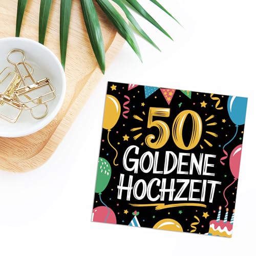 50 Goldenen Hochzeit - 6 Aufkleber für Wein & Sekt