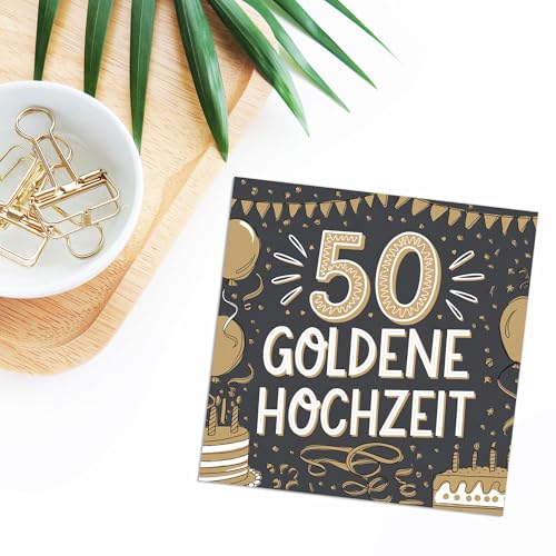 50 Goldenen Hochzeit - 6 Aufkleber für Wein & Sekt