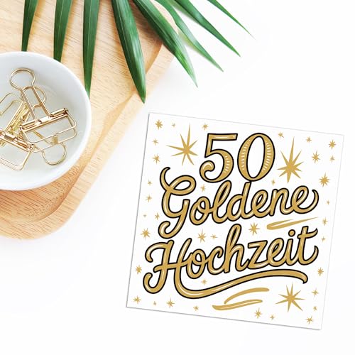 50 Goldenen Hochzeit - 6 Aufkleber für Wein & Sekt