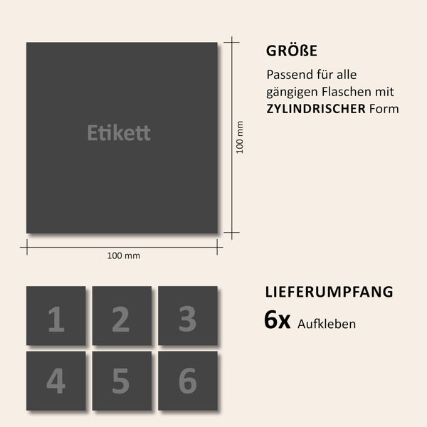 50 Goldenen Hochzeit - 6 Aufkleber für Wein & Sekt