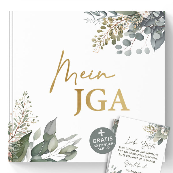 Mein JGA Erinnerungsbuch - Gästebuch für Glückwünsche und Fotos - 72 Seiten ohne Fragen