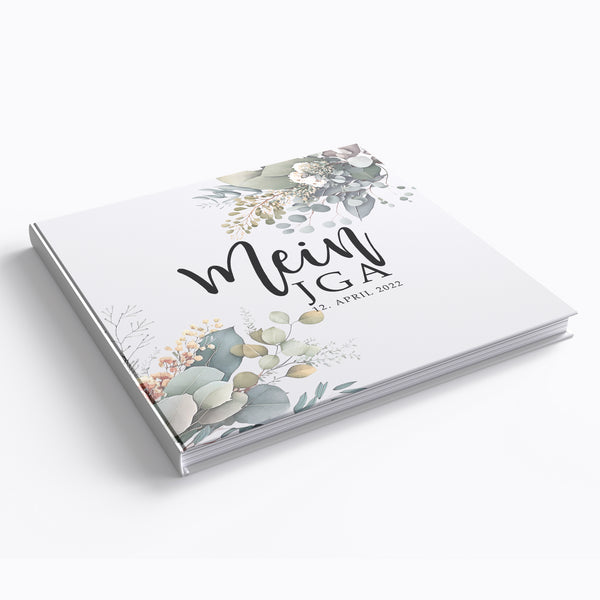 JGA & Wedding Guest Book: Eucalyptus Design Hardcover