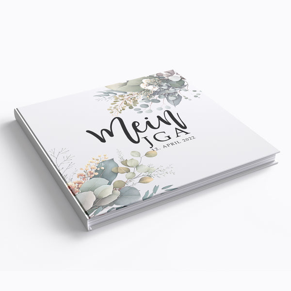 JGA & Hochzeits-Gästebuch: Eukalyptus-Design Hardcover