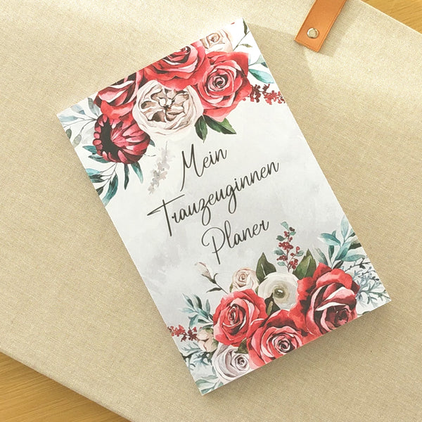 My Maid of Honor Planner: Task and appointment planner with calendar in red rose look