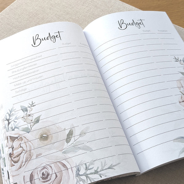 The Maid of Honor Planner: Task and appointment planner with calendar in white rose look