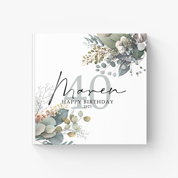 Personalisiertes Gästebuch für Deinen 40. Geburtstag!