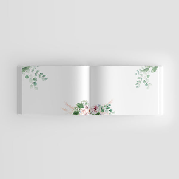 Your personalized wedding guest book with hardcover