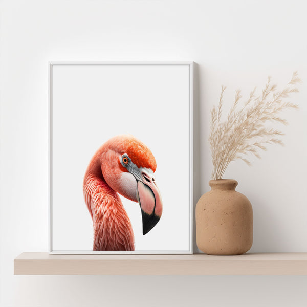 Geben Sie Ihrem Mädchenzimmer einen Hauch von Eleganz mit unserem modischen Flamingo Poster.
