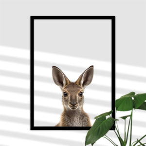Süßes Baby Känguru Poster für Spielzimmer
