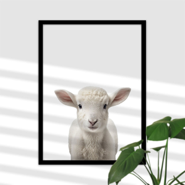Cute Baby Lamb Poster - Perfect for Girls Room