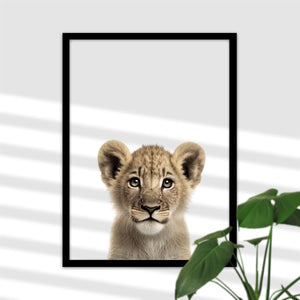 Baby Löwe Poster für Jungenzimmer