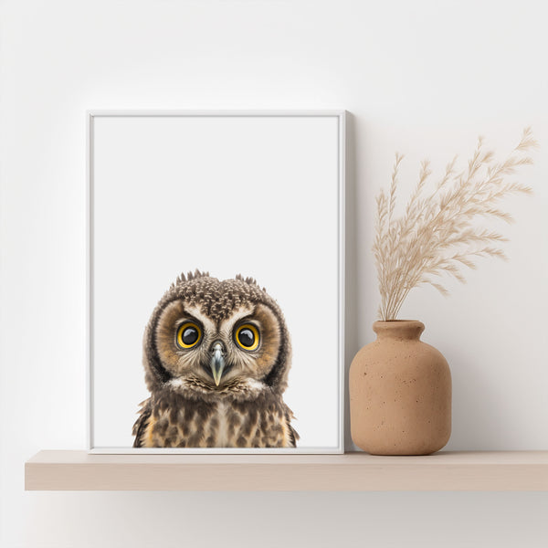 Unser Baby Eule Poster ist die perfekte Wanddeko für jedes Babyzimmer. Ideal für kleine Räume und als Geschenkidee.