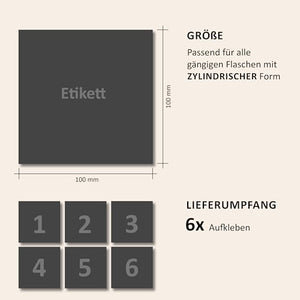 50 Goldenen Hochzeit - 6 Aufkleber für Wein & Sekt