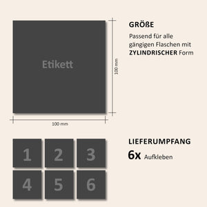 50 Goldenen Hochzeit - 6 Aufkleber für Wein & Sekt
