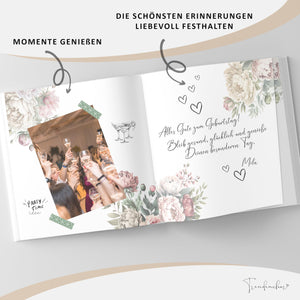 Gästebuch Mein Geburtstag mit Weinetiketten - Geschenk für Familie & Freunde zum Ausfüllen ohne Fragen