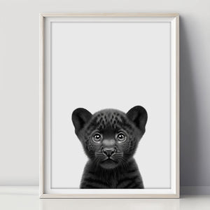 Baby Schwarzer Panther Poster - die ideale Kinderzimmerdekoration