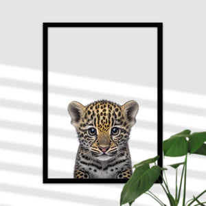 Entzückendes Baby-Leopard-Poster für Ihr Heim