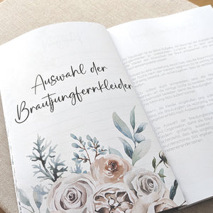 Der Trauzeuginnen Planer: Aufgaben- und Terminplaner mit Kalender im weißen Rosen-Look