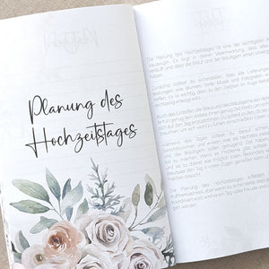 Der Trauzeuginnen Planer: Aufgaben- und Terminplaner mit Kalender im weißen Rosen-Look