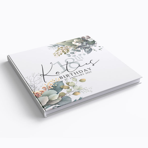 Gästebuch für 18. Geburtstag - Eukalyptus Design