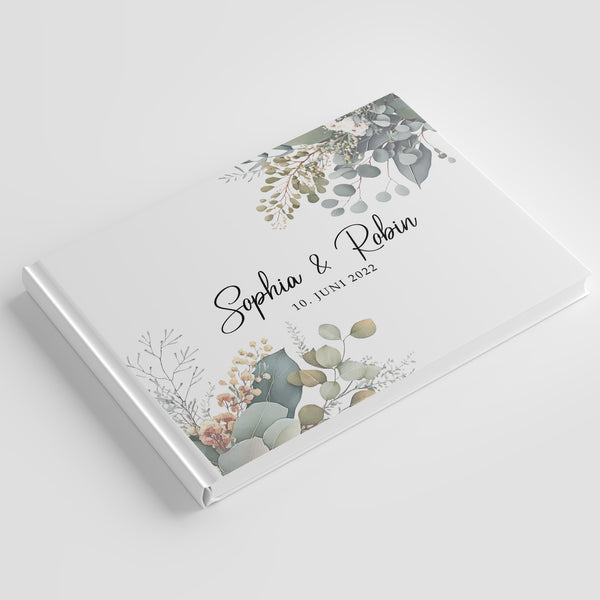 Personalisiertes Hochzeits-Gästebuch mit Hardcover