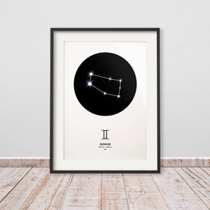 Doppelseitiges Zwillinge-Poster